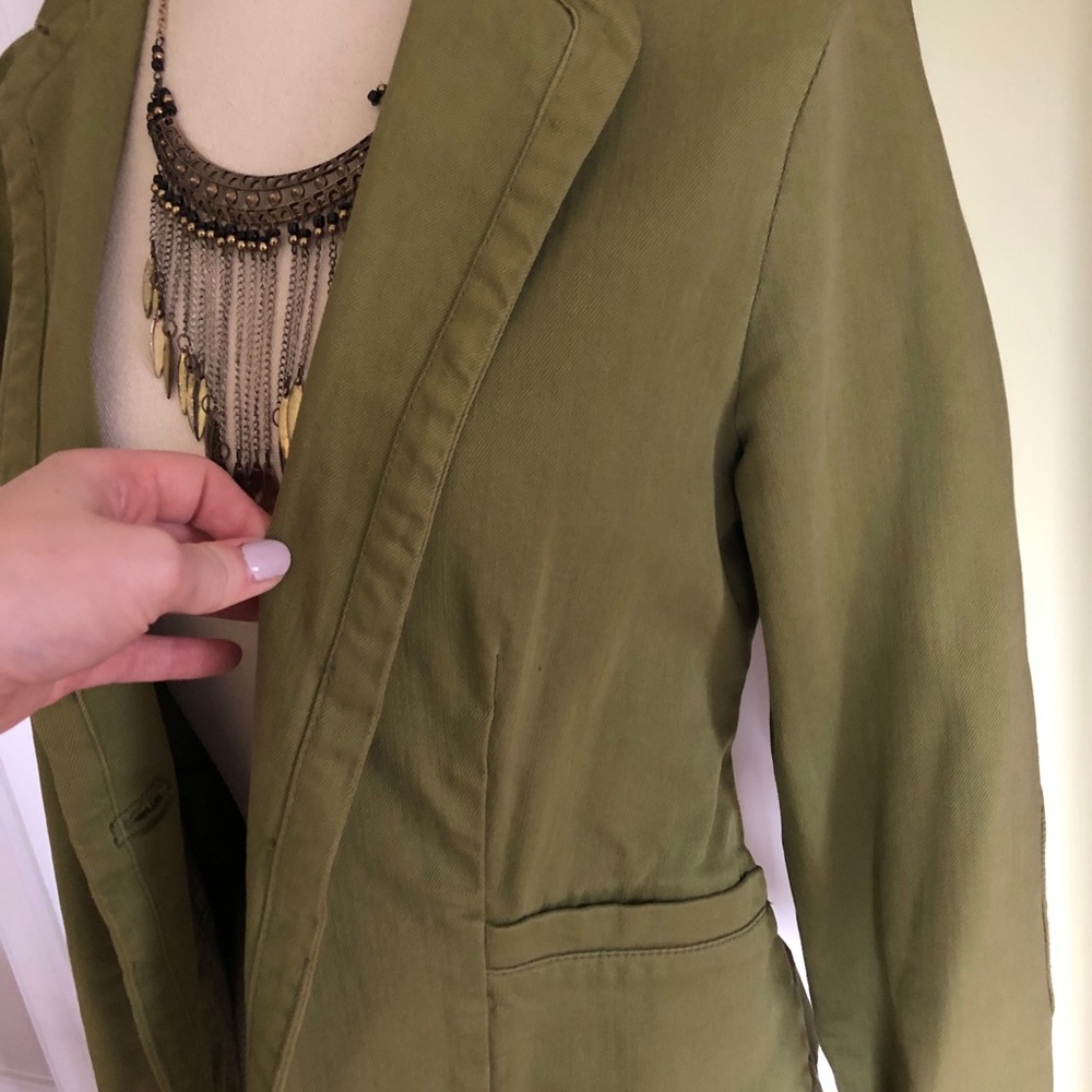 Green Anthropologie Jean Jacket